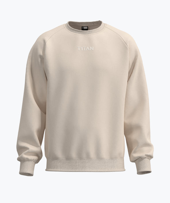 Athleisure Sweatshirt - Kremowy