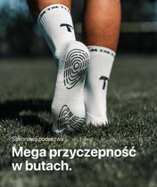 Piłkarskie Grip Socks - Białe