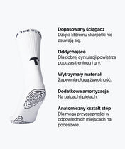 Piłkarskie Grip Socks - Białe